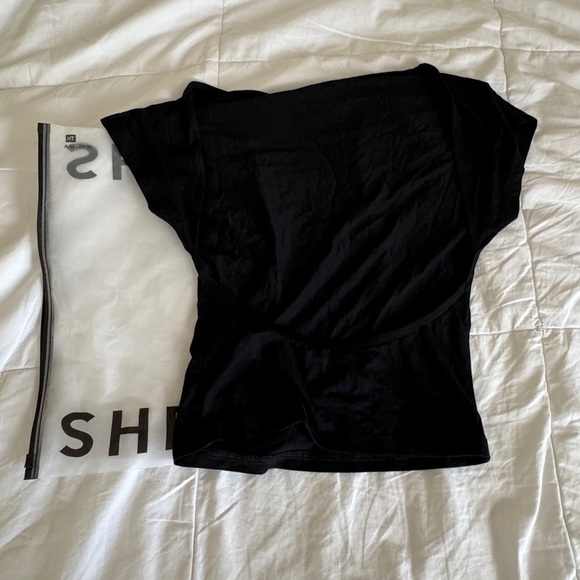 nwt Trendy Black Open Back Crop Top - Size Small - Picture 1 of 12